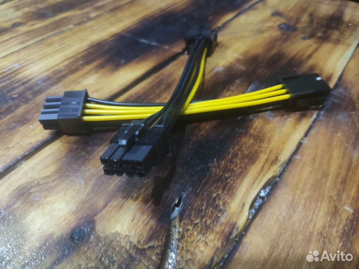 Переходник 6pin PCI-E - 8pin 16AWG Видеокарты