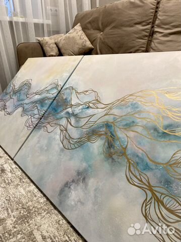 Интерьерная картина абстракция ручной работы