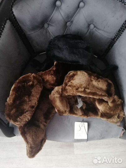 Шапка ушанка, мутон