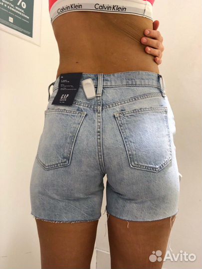 40-42 Gap шорты джинсовые женские голубые новые