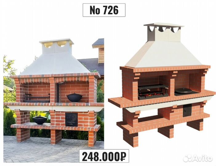 Печь барбекю / Мангал из кирпича