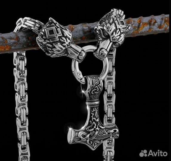 Цепь брутальная с кулоном