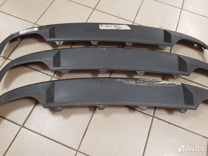 Спойлер бампера Skoda Octavia A7 2012-17 5E5807521