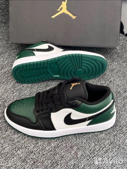 Кроссовки Nike Air Jordan 1 Low Green Toe