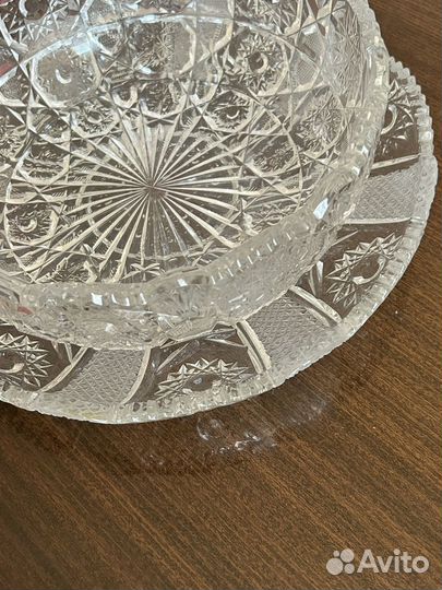 Блюдо хрустальное СССР