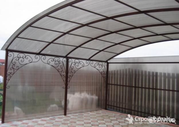 Сотовый поликарбонат Woggel 10мм Бронза (серый) 3