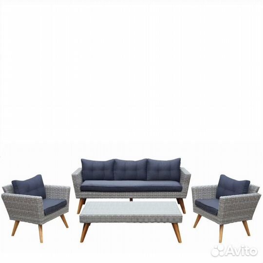 Комплект плетеной мебели AFM-605G Grey. Ротанг