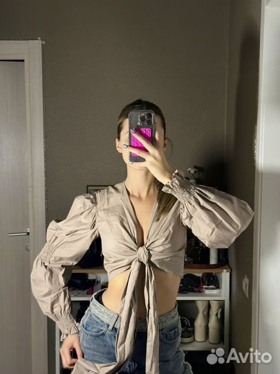 Рубашка трансформер укороченная