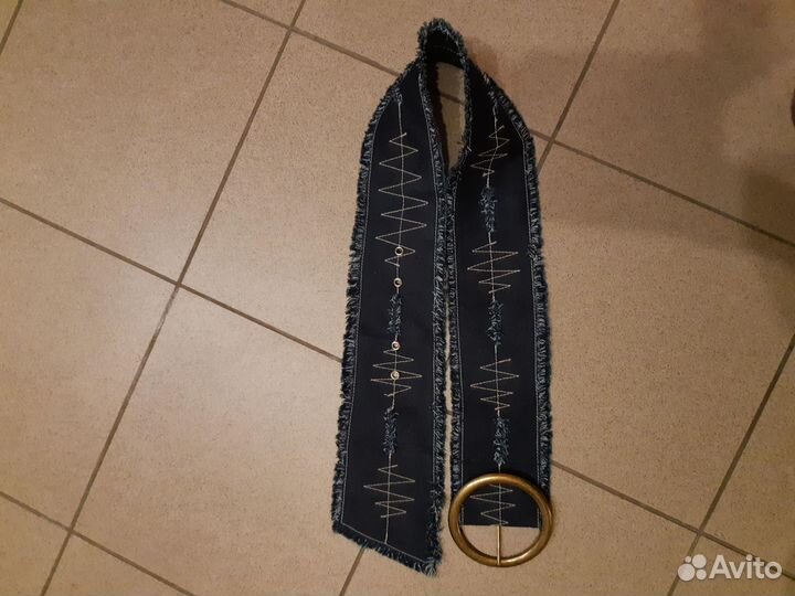 Пояс- ремень из джинсовой ткани