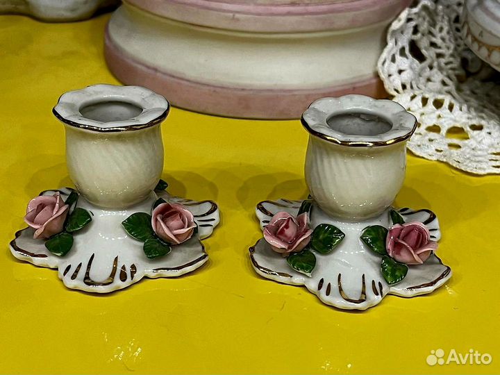 Винтаж: Фарфоровые подсвечники (Germany)