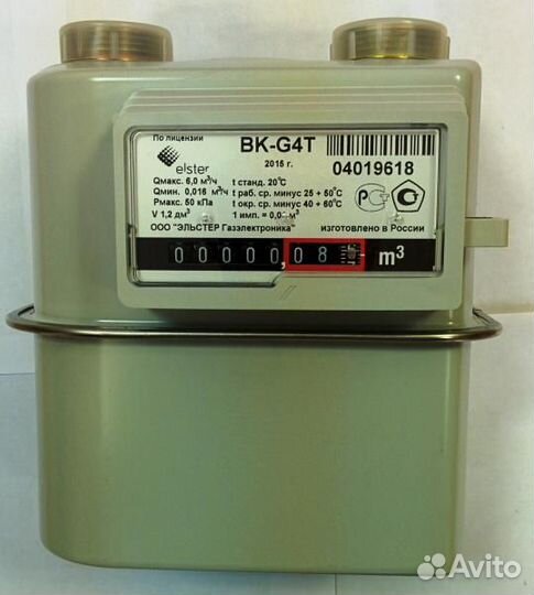 Счетчик газовый BK-G4, BK-G4Т, BK-G6