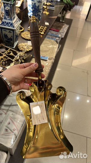 Совок и щетка из латуни