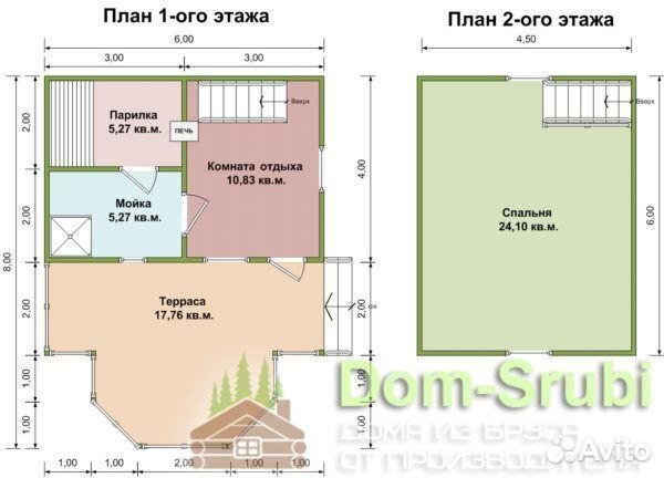 Жиздра. Хорошая надёжная Баня из бруса Б-19 (6х8)