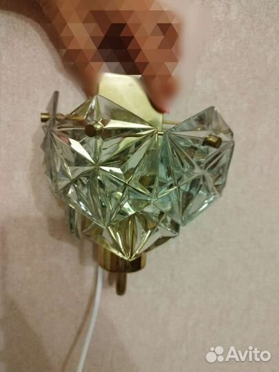 Бра хрустальное Искра СССР 7 пластин