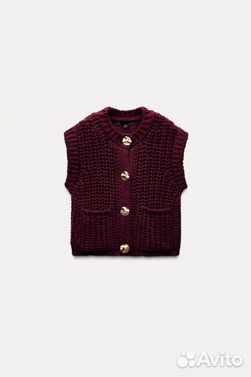 Жилет вязанный женский Zara
