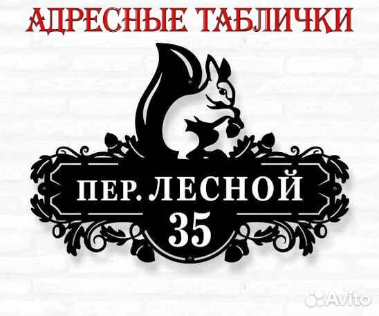 Адресная табличка из металла