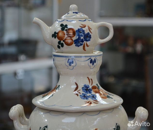 Сувенирный самовар- гжель (4)