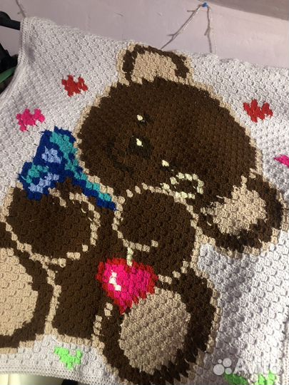 Плед детский вязаный