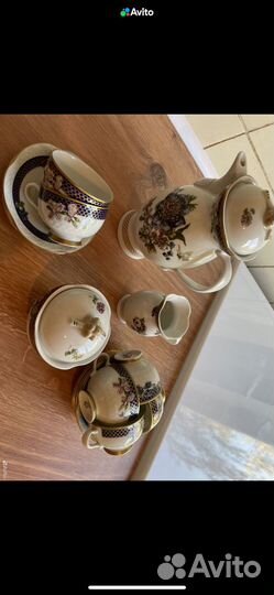 Винтажный кофейный сервиз ГДР Reichenbach