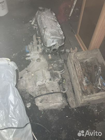 Двигатель в стыке с АКПП d13b