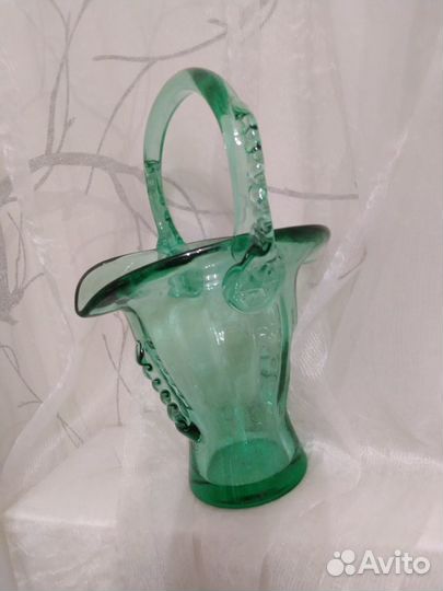 Цветное стекло Конфетница СССР