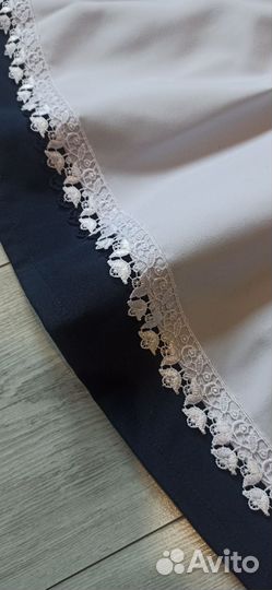 Белый школьный фартук 122-128