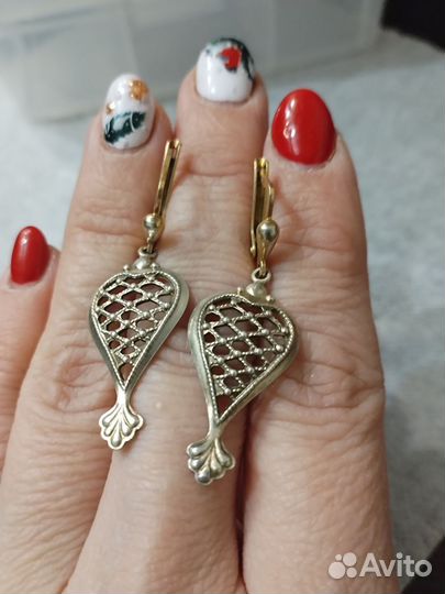 Серьги серебро 925