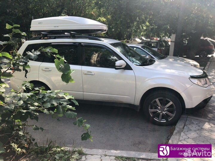 Бокс на крышу еd-185 белый карбон