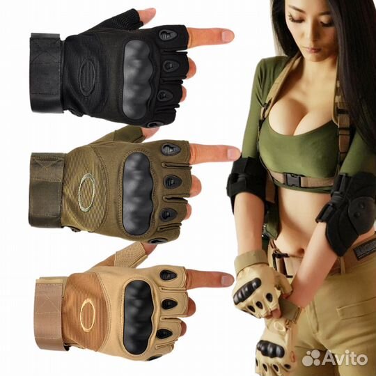 Перчатки тактические okley С открытыми пальцами