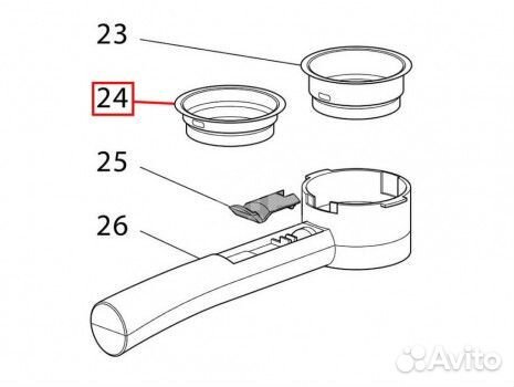Фильтр в рожок кофеварки Delonghi ес на одну чашку