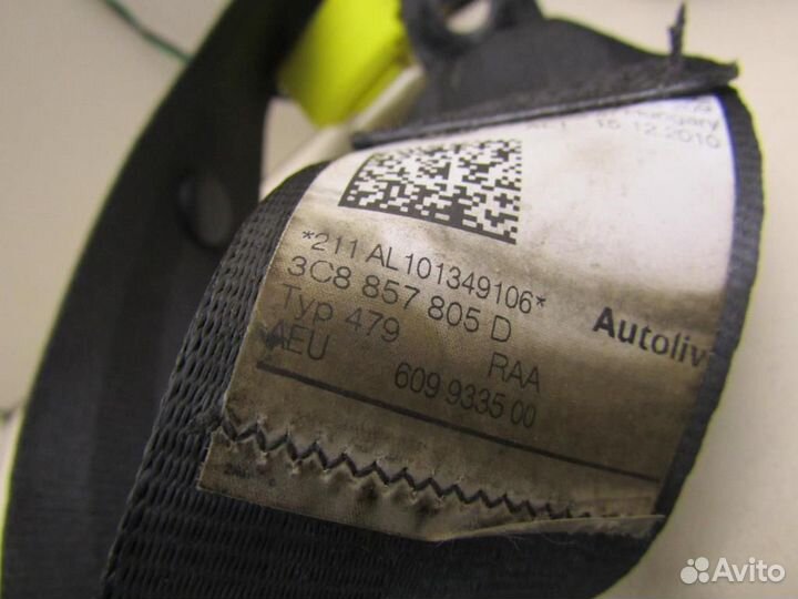 Ремень безопасности с пиропатроном VW Passat CC 2