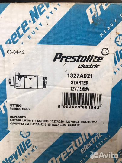 Стартер Prestolite