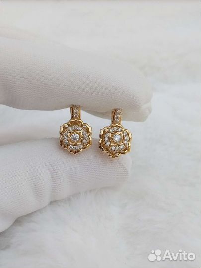 Серьги золото медицинское