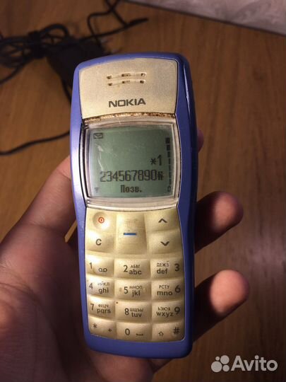 Телефон Nokia 1100 RH-18 синий