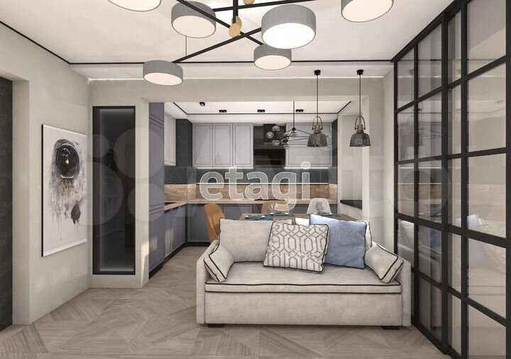 2-к. квартира, 59,8 м², 11/12 эт.