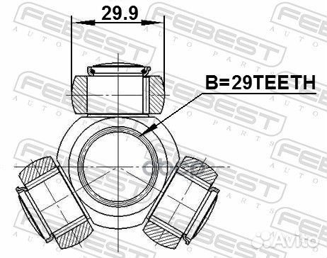 Трипоид 29X29.9 mitsubishi carisma 95- 0416DA