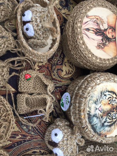 Изделия из эко материала джут, ручная работа