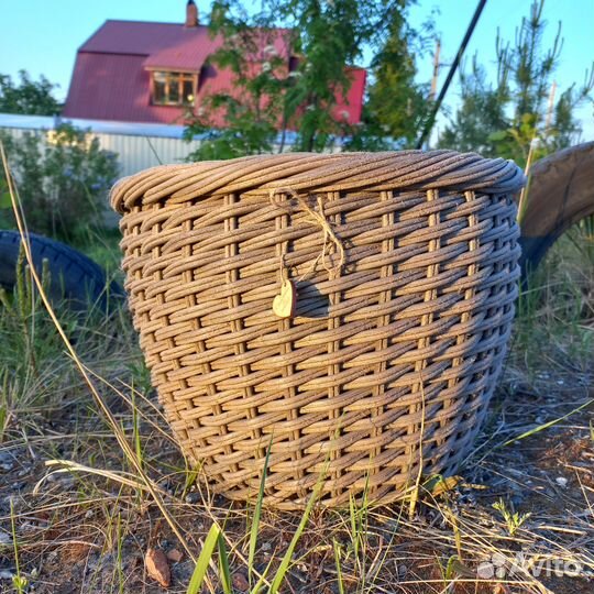 Кашпо из полиротанга Капучино 12л