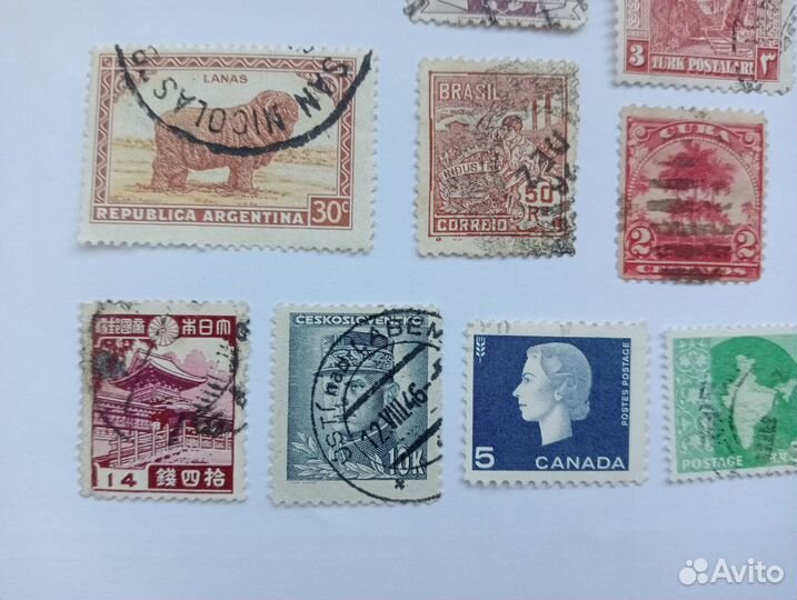 Марки стран мира 1940-1960 гг. подборка