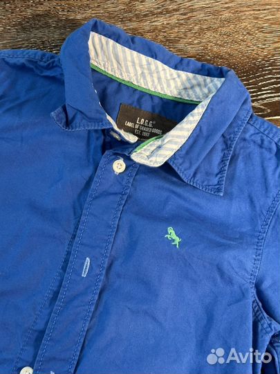 Джинсы, рубашка 98