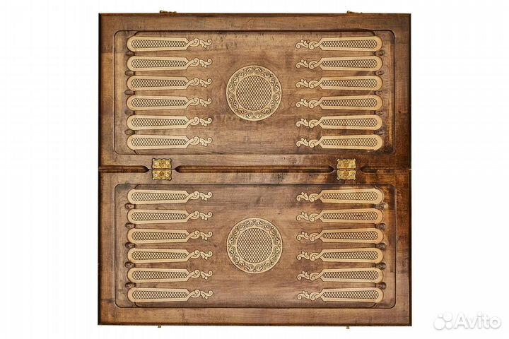 Нарды и шашки резные Гладиатор перед боем 61 х 70 см бук Армения 62420