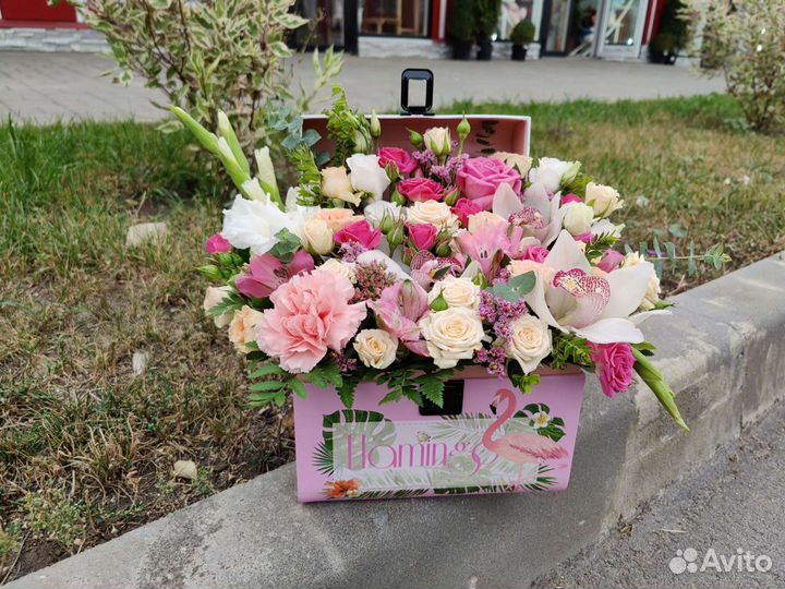 Цветы Липецк сундучок с цветами