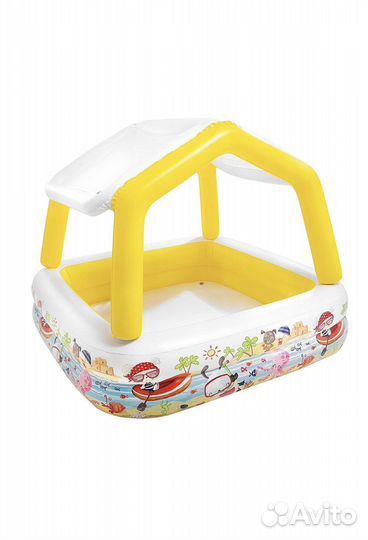 Детский надувной бассейн с крышей