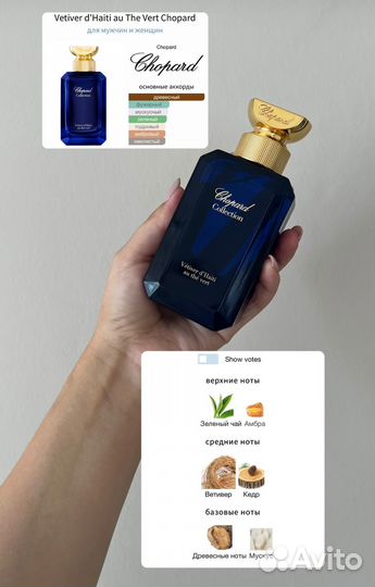 Vetiver d'Haiti au The Vert Chopard