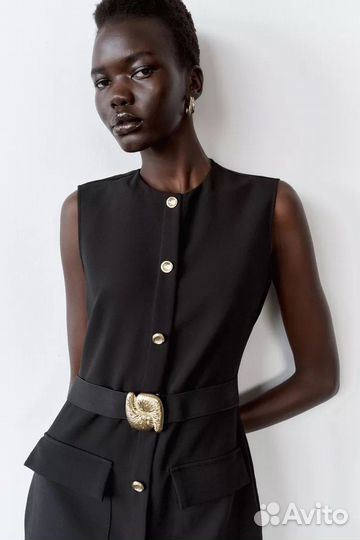 Платье zara с поясом