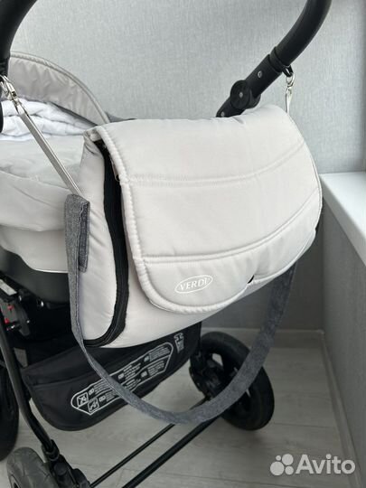 Коляска детская 3 в 1 verdi zipy серая