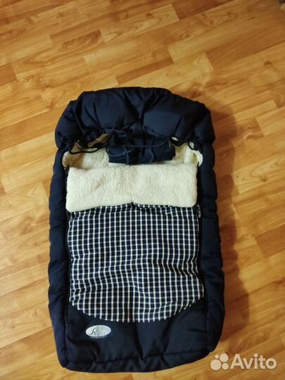 Конверт в коляску зима на меху Deltim