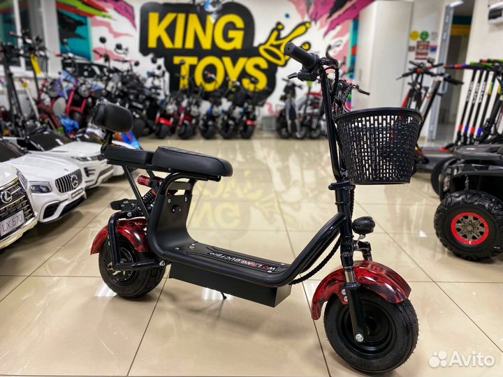 Электроскутер Wolong C 1 PRO 1000W 13Ah Ver 2.1