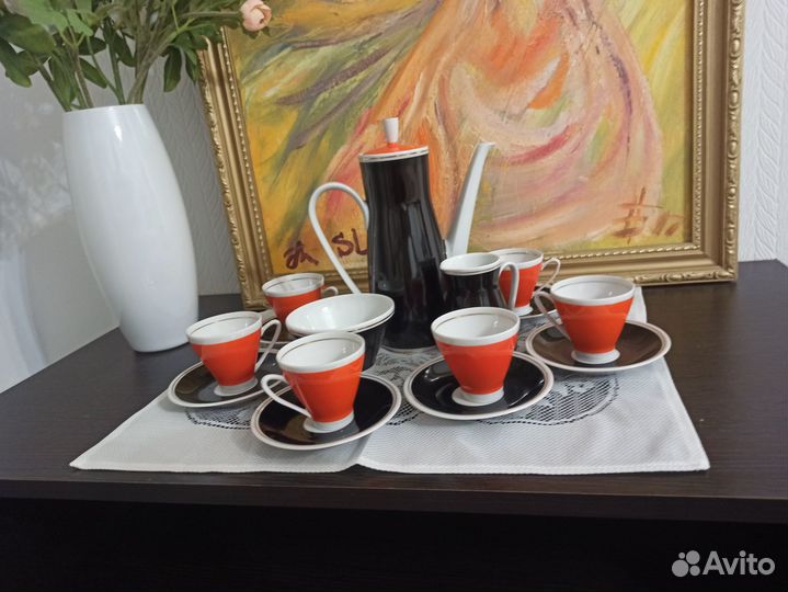 Сервиз кофейный, фарфор,Freiberger Porzellan ГДР