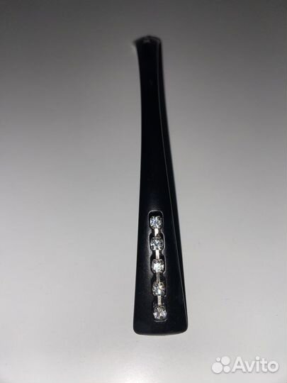 Ручка мет. скоба со стразами 128 мм матовый черный